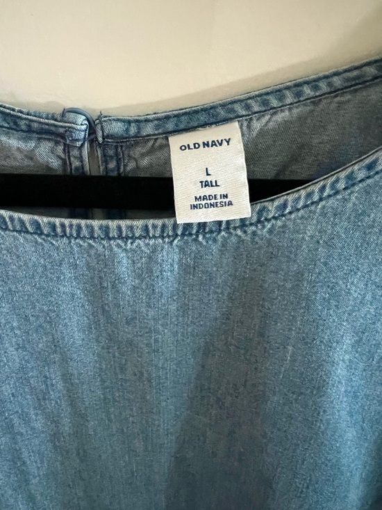 Denim Tiered Tank Dress - Picture 2 of 4